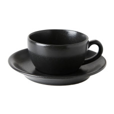 Чашка с блюдцем Porland Seasons Black 200 мл (блюдце 160 мм) 222105.Bl