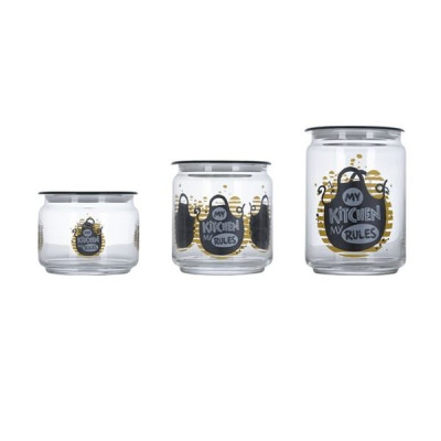 Набор банок Luminarc Club Kitchen Rules (0,5 л,0,75 л,1л) 3 пр P8457