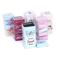 Банка металлическая прямоугольная 150 г Special coffee 2 розовая 6945-20-2