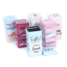 Банка металлическая прямоугольная 150 г Special coffee 4 голубая 6945-20-4
