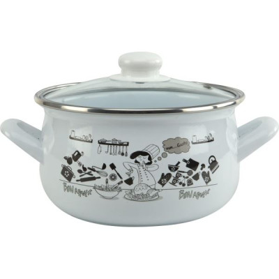 Кастрюля Gusto эмаль 20 см 4,0 л Повар GT-T-120-CК