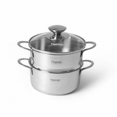 Кастрюля со вставкой для готовки на пару Fissman Bambino 14x7 см 1,1 л нерж. сталь 5275 F