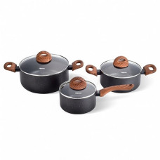 Набор посуды Fissman Black Cosmic 6 пр алюм. с антиприг. покрытием 4348 F