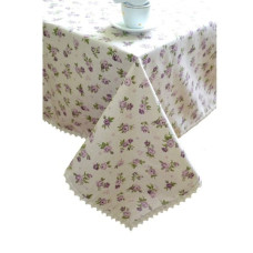 Скатерть Прованс Lilac Rose 180x140 см с кружевом 003780