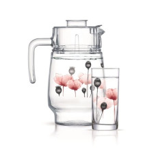 Набор для воды Luminarc Angelique Red 7 пр P6285