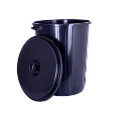 Бак для мусора Violet House Black 65 л с крышкой 0132 Баттал BLACK