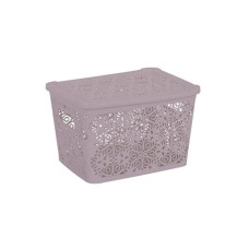 Корзина с крышкой Violet House 7 л POWDER 0402 №2 Ажур PW