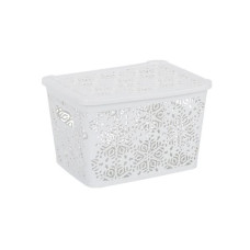 Корзина с крышкой Violet House 7 л WHITE 0402 №2 Ажур W