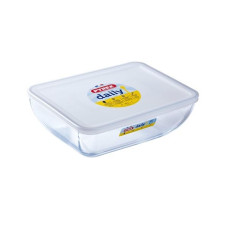 Лоток прямоугольный с крышкой Pyrex Daily 27x22 см 3,5 л стекло 344P000/3043