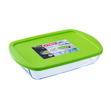 Лоток прямоугольный с крышкой Pyrex 40x27x7 см 4,5 л стекло 240P002