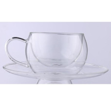 Чашка с двойным дном и блюдцем Lessner Thermo 270 мл 11304-270