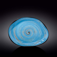 Блюдо камень Wilmax Spiral Blue 33x24,5 см WL-669642