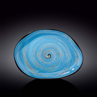 Блюдо камень Wilmax Spiral Blue 33x24,5 см WL-669642
