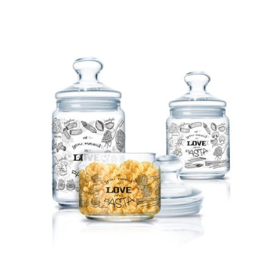 Набор банок Luminarc Love Pasta (0,5л,0,75л,1л) 3 пр P6675