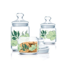 Набор банок Luminarc Paradise Garden Green (0,5л,0,75л,1л) 3 пр Q0639