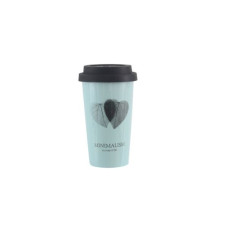 Кружка с силиконовой крышкой Limited Edition Minimalism 400 мл синяя HTK-026