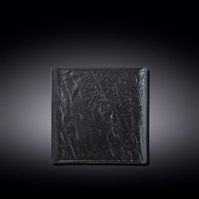 Тарелка квадратная Wilmax Slatestone Black 17х17 см WL-661105
