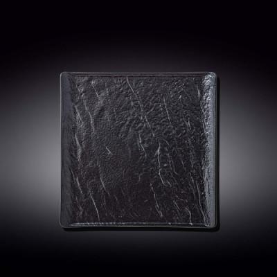 Тарелка квадратная Wilmax Slatestone Black 21,5х21,5 см WL-661106