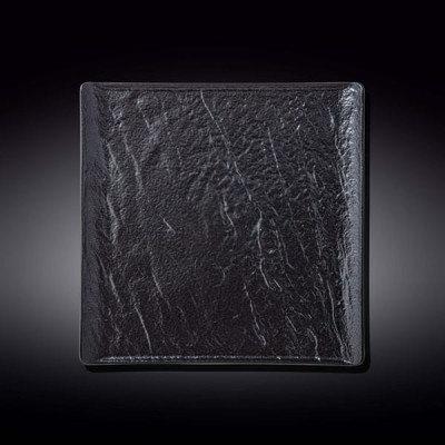 Тарелка квадратная Wilmax Slatestone Black 27х27 см WL-661107
