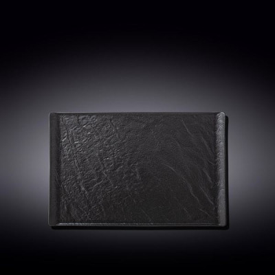 Тарелка прямоугольная Wilmax Slatestone Black 29,5х14,5 см WL-661109