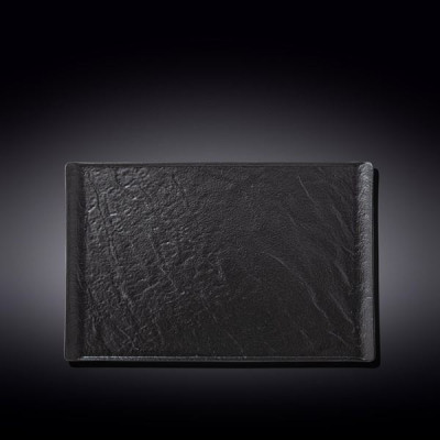 Тарелка прямоугольная Wilmax Slatestone Black 33,5х20,5 см WL-661110