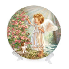 Тарелка фарфор 26,7 см Believe in Angels Ангел с цветами 76000804/3