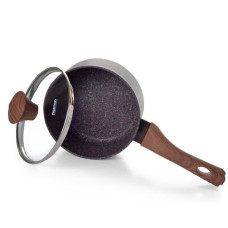 Ковш с крышкой Fissman Magic Brown 16х7,8 см 1,4 л алюм. с антипригарным покритием 4868 F
