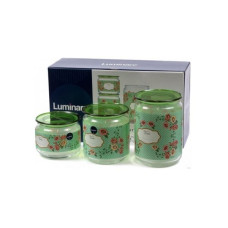 Набор банок Luminarc Plano Mint Green (0,5 л, 0,75 л, 1 л) 3 пр P9215