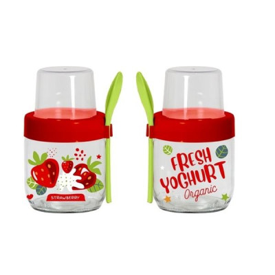 Банка Herevin Fruit-Yoghurt с ложкой и контейнером 0,425 л 131615-000