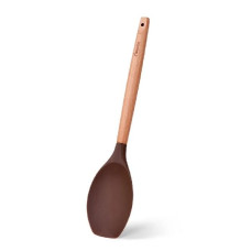 Ложка сервировочная Fissman CHEF's TOOLS 32 см шоколад (силик. c дерев.ручкой) 1461 F