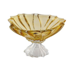 Фруктовница на ножке Bohemia Plantica Amber 330 мм 6KG03 72W13