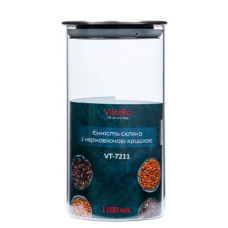 Банка Vittora 1100 мл с металлической крышкой VT-7211
