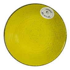 Тарелка керам. суповая CESIRO SPIRAL 21 см цитрон A2345S/G140