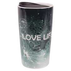 Чашка с крышкой Limited Edition TRAVEL LOVE LIFE 360 мл в подар.упак. HTK-052