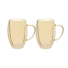 Набор чашек с двойными стенками Le Glass Amber 380 мл 2 пр 605-004