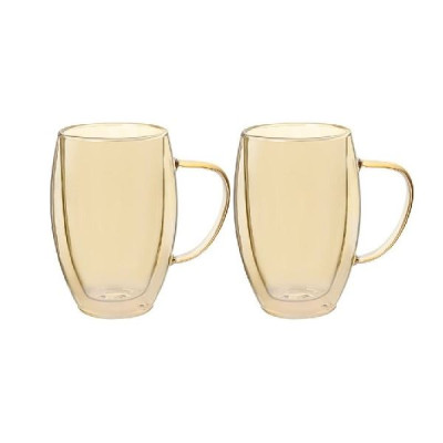 Набор чашек с двойными стенками Le Glass Amber 380 мл 2 пр 605-004