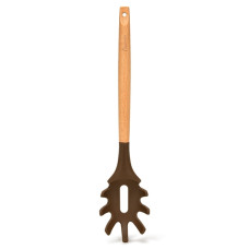 Ложка для спагетти Fissman CHEF's TOOLS 32,5 см шоколад (силик.с дерев.ручкой) 1462 F