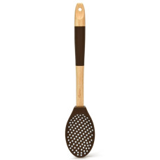 Ложка сервировочная Fissman CHEF's TOOLS 31,5 см шоколад (силик.с дерев.ручкой) 1466 F