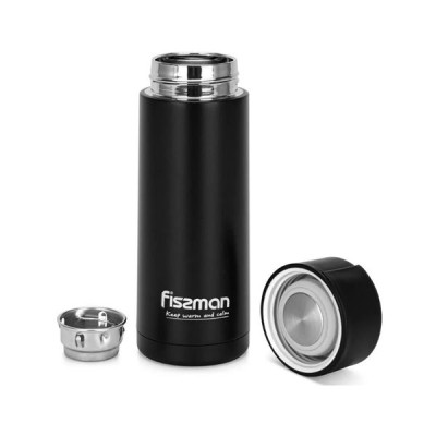 Термос Fissman 390 мл черный нерж. сталь 9866 F