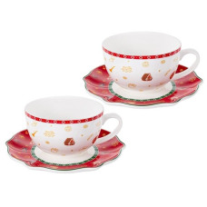 Набор чашек с блюдцами Christmas delight 250 мл 4 пр 985-145