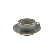 Чашка с блюдцем Porland Seasons Dark Gray 200 мл (блюдце 160 мм) 222105.DG