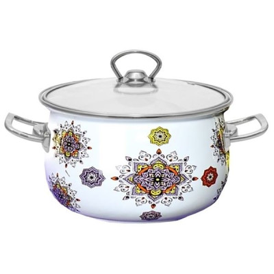 Кастрюля эмаль IDEA HOME 22 см, 5,0 л Indian 6832788
