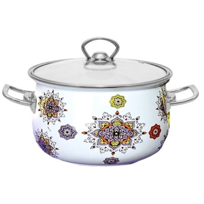 Кастрюля эмаль IDEA HOME 24 см, 6,5 л Indian 6832789
