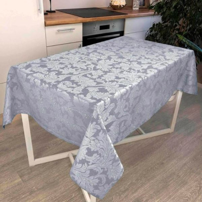 Скатерть Прованс Сияние Серое серебро 220x130 см