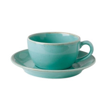 Чашка с блюдцем Porland Seasons Turquoise 200 мл (блюдце 160 мм) 222105.T