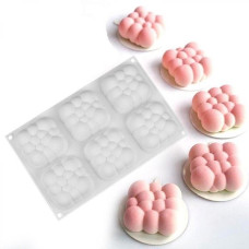 Форма силиконовая Silikomart CLOUD 71x71мм h=34мм 6x120мл CLOUD 120