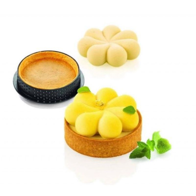Набор силиконовых форм Silikomart KIT TARTE RING BLOSSOM Ø-70 мм h=20 мм и Ø-67 мм h=20 мм