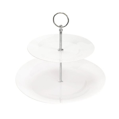 Фруктовница 2-х ярусная Limited Edition BASIC WHITE 26,5/20 см YF6017