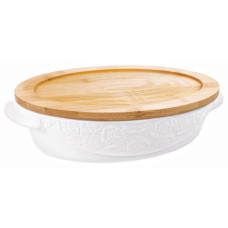 Блюдо для запекания с бамбуковой крышкой 29,5x20x7,5 см 944-063