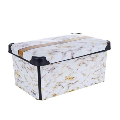 Ящик с крышкой Violet House 10 л Marble WHITE 0647 Marble WHITE